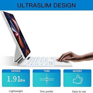 Magnetic Keyboard Case for iPad Pro 11/10.9/12.9 in.  F17 (magic P129) 109